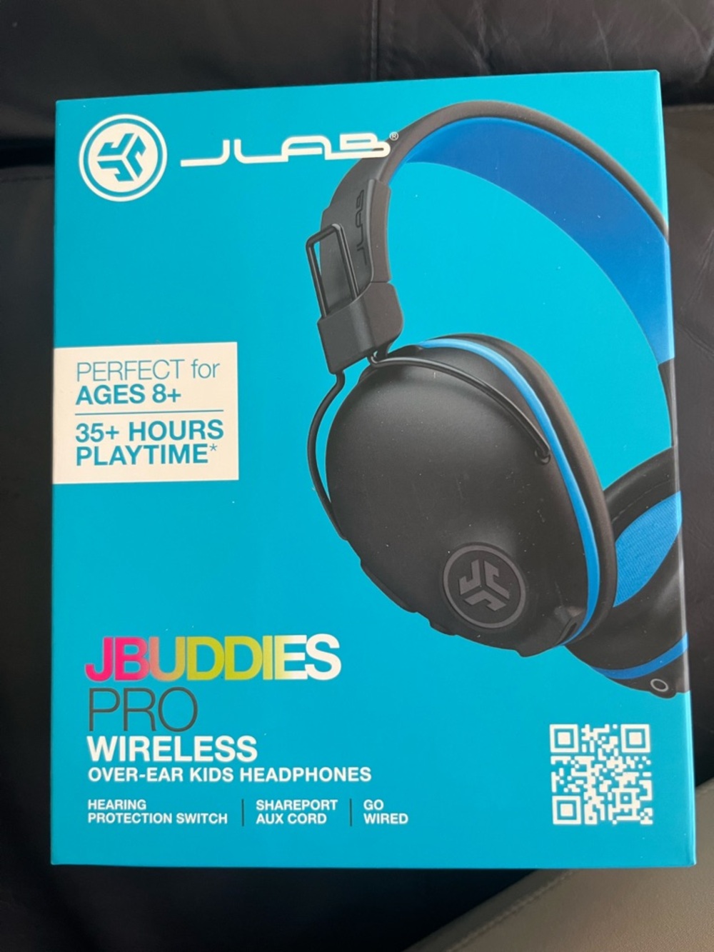 JLab JBuddies Pro Wireless Kids Headphones - Black and Blue